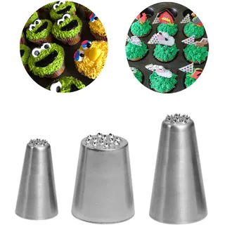 Grasdüsen für Kuchendekoration, Gras-Spritztülle mit 233 234 29 Spritztüllen für Fell, Haare, Gras-Effekt