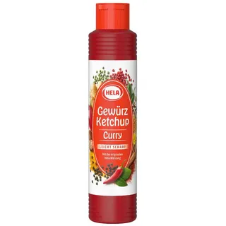Hela Ketchup Gewürzketchup Curry leicht scharf, in Flasche, 500ml