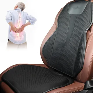 OEMASSIVE Auto Sitzkissen Rückenkissen Set, 2PCS Ergonomisches Waben-Design Gel Sitzkissen Rückenstützkissen, Atmungsaktiv Bequem rutschfest Lendenwirbelstützkissen für Autositz