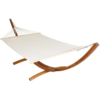 Tectake Hängematte XXL weiß inkl. Gestell