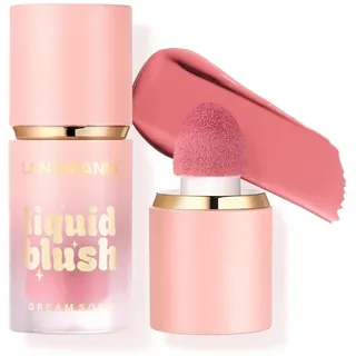 Flüssiges Creme-Rouge, Lang anhaltendes flüssiges Rouge für hochpigmentierte Farbe, zartes, taufrisches Finish, aufbaubar, natürliches Rouge-Makeup für Wangen, Augen und Lippen #01