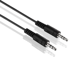 HDSupply AC010-020 Audio Stereo Verbindungskabel 3,5mm Stecker auf 3,5mm Stecker, Ultra Slim Design, 2,00m, schwarz