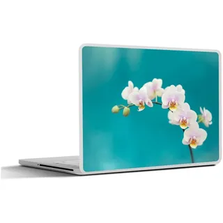 MuchoWow Laptop-Aufkleber Orchidee - Blumen - Pflanze - Weiß - Lila, (1tlg), Aufkleber Geeignet für Laptops, Schutz vor Kratzern, Sticker, 32x23 cm bunt Ø 39.94 cm x 32.5 cm x 23.5 cm