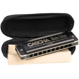 HAGE MUSIKVERLAG Master Edition Blues Harmonica in C (incl. soft case and cleaning cloth)