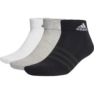 adidas Cushioned Sportswear Ankle 6er Pack Medium Grey Heather / White / Black 31-33