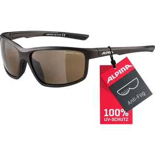 ALPINA DEFEY - Verspiegelte und Bruchsichere Sport- & Fahrradbrille für Erwachsene, Anti-fog, bruchsicher, mit UV-A-, B- & -C-Schutz