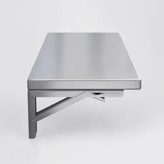 GSKDZG Küchentisch Esstisch Aus Edelstahl, Wandklapptisch Für Kleine Räume Klapptisch, Schwimmender Schreibtisch Mit Halterungen Wandtisch, Computertisch(40x20cm)