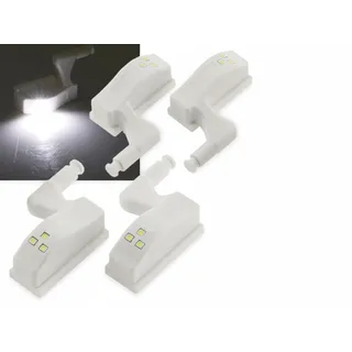 ChiliTec LED Schrankleuchte, 4er-Set Batteriebetrieb, Drucksensor für Türen