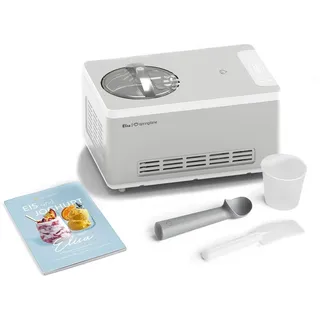 Springlane Eismaschine & Joghurtbereiter Elisa 2,0 L mit selbstkühlendem Kompressor 220 W, Edelstahl mit Kühl- und Heizfunktion, inkl. Rezeptheft (Elisa Silber)