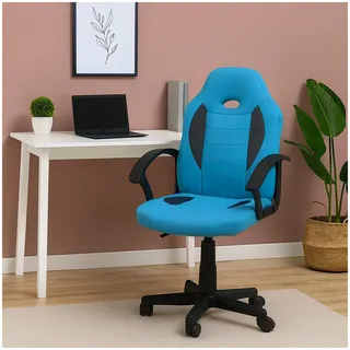Hti-Living Schreibtischstuhl Junior höhenverstellbar ergonomischer Drehstuhl Hellblau
