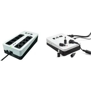 Eaton 3S 850 DIN - 3S850D - Unterbrechungsfreie Stromversorgung (USV) - 850 VA mit Überspannungsschutz 8 DIN Ausgänge & 3S Mini USV 36W 9/12/15/19 Volt DC - Ideal zum Schutz von Internet