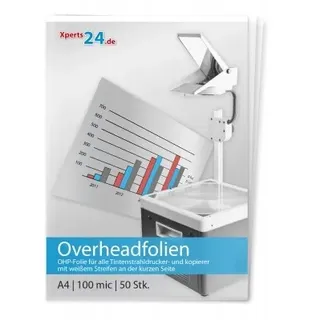 Overhead-Folien für Tintenstrahlkopierer und drucker s/w und farbig DIN A4