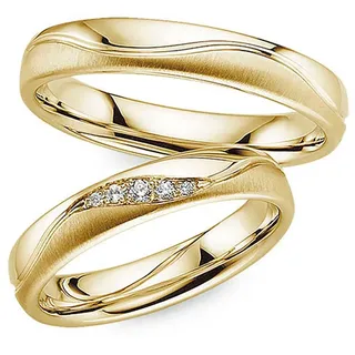 Phoenix Trauring PHÖNIX "Schmuck Geschenk Partnerring Ehering Goldring" Gr. 49, gelbgoldfarben, Fingerringe, 49, ohne Zirkonia, Gelbgold 333, 4mm, Trauring, Made in Germany - wahlweise mit oder ohne Zirkonia