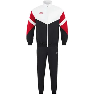 Jako Retro Freizeitanzug Herren 816 schwarz/weiß/rot 3XL