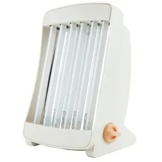 GB 906 Professionelles Gesichtssolarium, Cremeweiß, 65W UV-Bräunungsgerät, Kompaktes Design, Mit 2 Schutzbrillen, Für Gesichtsbräunung zu Hause
