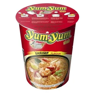 YumYum Cup Nudelsuppe mit Shrimp Garnelengeschmack 70g To-Go-Snack Feine Brühe