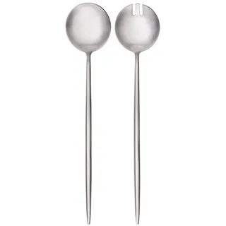 Gräwe Salatbesteck, Provence, silber, Edelstahl, matt