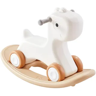 Vevor 3-in-1 Schaukelpferd für Kleinkinder von 1–3 Jahren, Baby-Schaukelpferd mit abnehmbarem Balance-Board und 4 leichtgängigen Rädern, trägt bis zu 36 kg, HDPE-Material, Rutschauto, 40° schwingend