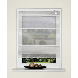 HOME WOHNIDEEN "JÖRG" Gr. 1, grau (taupe), B:45cm H:130cm, Obermaterial: 100% Polyester, Raffrollos, Magnetrollo JÖRG mit Querstreifen