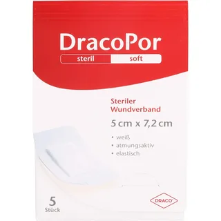 DRACOPOR Wundverband 5x7,2 cm steril 5 St