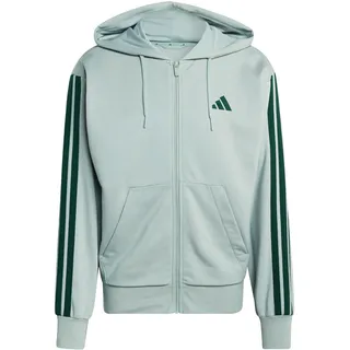 adidas Essentials 3-Streifen French Terry Kapuzenjacke grün XL