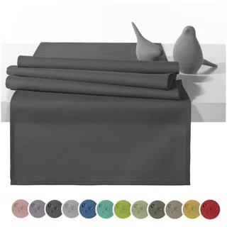 heimtexland Outdoor Tischläufer Garten Tischdecke 45x145 Typ551 Anthrazit