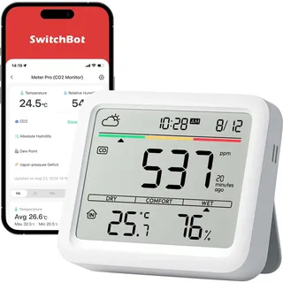 SwitchBot Meter Pro CO2 - Messgerät, Smarte Wetterstation