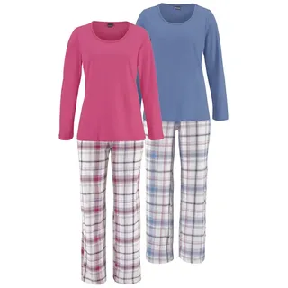 Arizona Damen Schlafanzug mauve kariert+ grau kariert
