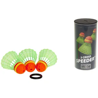 Speedminton CROSS Speeder – 3er Pack Speed Badminton/Crossminton Outdoor Ball inkl. Windring