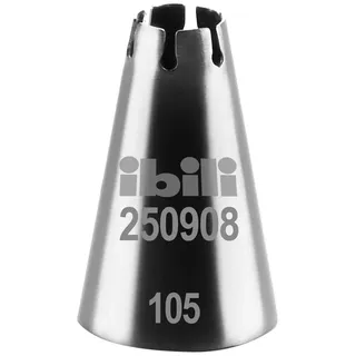 IBILI Shell/Rope Piping Nozzle, Stainless Steel, Silver, 6 x 3 x 3 cm