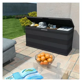 vidaXL Gartenbox 117 x 45 x 56 cm Schwarz