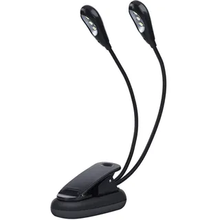 Joyzan 360 ° Flexible Schwanenhals-Klemmlampe, Notenpultleuchte LED USB Schreibtischlampe Mini Wiederaufladbare Buchleuchte Clip On Light Leseleuchten für Bett[6 beads]