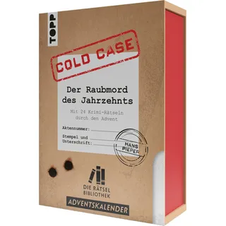 Frech Die Rätselbibliothek. Adventskalender – Cold Case: Der Raubmord des Jahrzehnts: Mit 24 Krimi-Rätseln durch den Advent