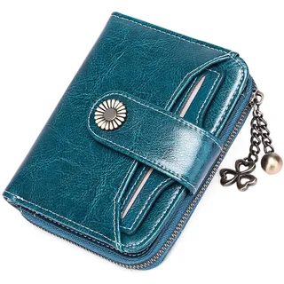 SENDEFN Geldbörse Damen Portemonnaie blau