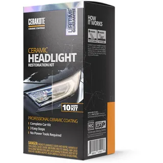CERAKOTE Ceramic Headlight Restoration Kit – matte und blinde Scheinwerfer Aufbereitung Set | professionelle Keramikbeschichtung | kein Elektrowerkzeug notwendig | #1 in den USA