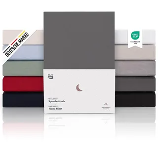 Blumtal Spannbettlaken Baumwolle-Jersey 200 x 270 cm grau