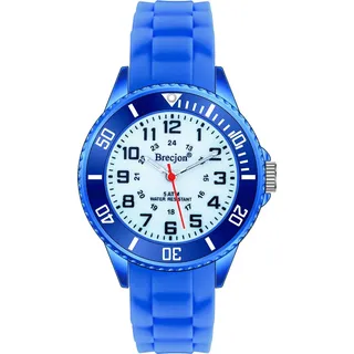 Armbanduhr Jungen Mädchen Kinder wasserdicht Silikonuhr leuchtet royal blau