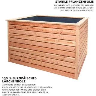 MEGA HOLZ Hochbeet Rhombus L 120 x 80 x 73 cm Lärche