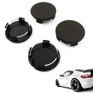 MEXRUMI Nabendeckel Vw,4 Stück Felgenkappen, Radnabendeckel, Radnabenkappen, Nabendeckel, Nabenabdeckung, Radnabenabdeckung(60Mm-Black),Od 60Mm Id 56Mm,