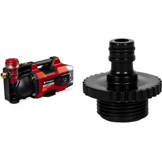 Einhell Akku-Gartenpumpe AQUINNA 18/30 F LED Power X-Change & Einhell Adapter 33,3 mm AG (Pumpen-Zubehör, passend für 33,3 mm / 1 Zoll Pumpen-Innengewinde, zum Anschluss eines Gartenschlauchs)