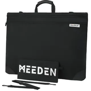 MEEDEN Professionelle Kunstmappe, Künstler Portfolio Tasche, A2 Tragetasche mit Schultergurt, Wasserdicht Zeichenmappe mit Griff für A2/A3/A4 Mappe, Zeichenbrett, Leinwand, Schwarz (61 X 79 X 3cm)