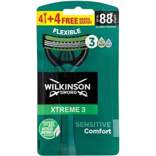 8 Stück Wilkinson Sword Xtreme 3 Sensitive Flexible Einwegrasierer 6 Stück + 2 gratis