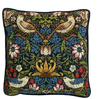Bothy Threads Gobelin-Stickkissen Set Erdbeerdieb, 35.5x35.5cm, TAC3, Stickbild vorbedruckt