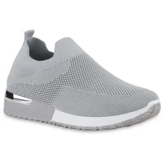 VAN HILL Damen Slip Ons in grau