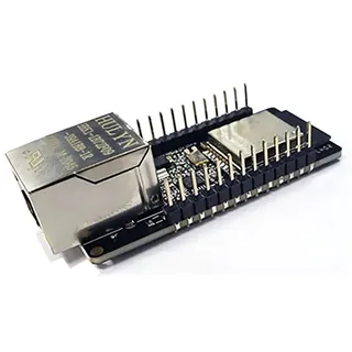 Wireless-Tag WT32-ETH01 Original Embedded Serial Port to WiFi Ethernet Module (ESP 32 Ethernet Development Board), Networking Bluetooth + WiFi Combo Gateway Module, RJ45 Network Port /LAN8720