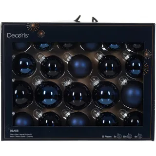 Kaemingk Kerstbal Glas d7 cm nblw Ass 21st kerst - Decoris