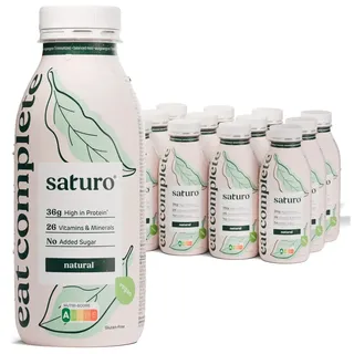 Saturo Trinknahrung Vegan Natural | Astronautennahrung Mit Protein Trinkmahlzeit Nährstoffen 4800 ml