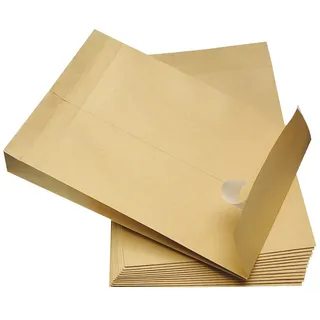 SOENNECKEN Faltentasche 2941 C4 130g mF hk 20F braun 100 St./Pack.