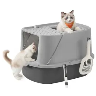 Songmics Katzentoilette XL Grau