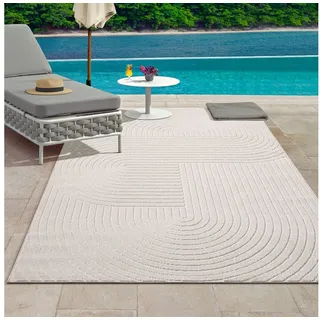 The CarPET Santo Plus", beige Creme, B:80cm H:5mm L:150cm, Polypropylen, Teppiche, Teppich, Plus moderner robuster In und Outdoor Teppich